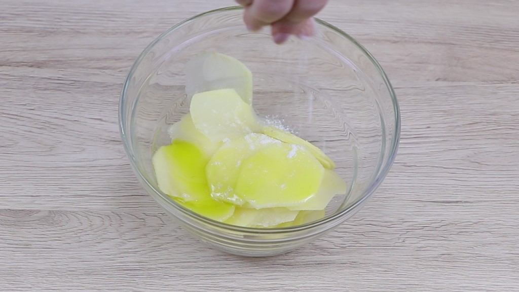 Fette con olio e sale